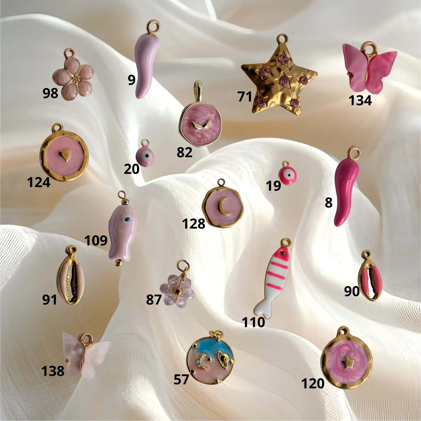 Boucles d'oreilles à charms personnalisable